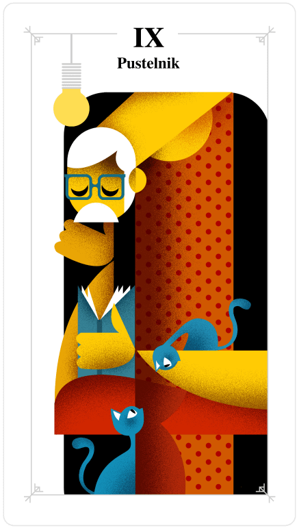 karta pustelnik, tarot